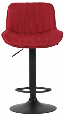 Set van 2 barkrukken Lintine stof rood,zwart, Rood