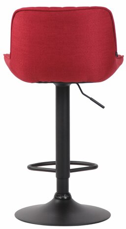 Set van 2 barkrukken Lintine stof rood,zwart, Rood