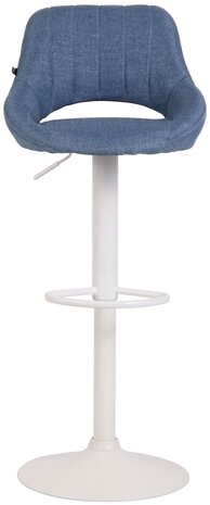 Barkruk Melit stof Blauww,wit