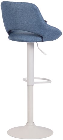 Barkruk Melit stof Blauww,wit