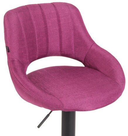 Barkruk Melit stof purper,zwart, Paars