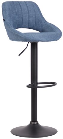 Barkruk Melit stof Blauww,zwart