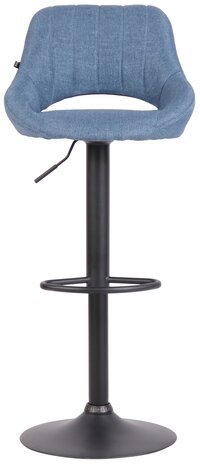Barkruk Melit stof Blauww,zwart