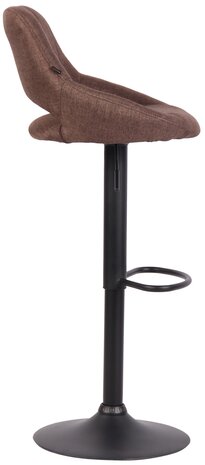 Barkruk Melit stof bruin,zwart, Bruin