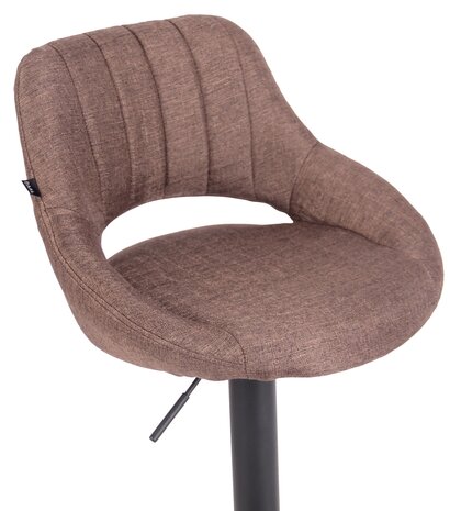 Barkruk Melit stof bruin,zwart, Bruin