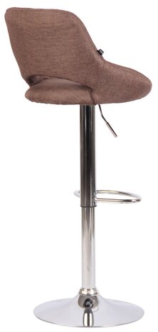 Barkruk Melit stof bruin,chroom, Bruin