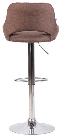 Barkruk Melit stof bruin,chroom, Bruin