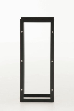 Brandhoutstandaard Kire in matzwarte look 25x40x150 cm, Zwart