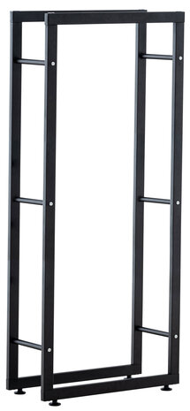 Brandhoutrek Kire zwart,25x80x150 cm, Zwart