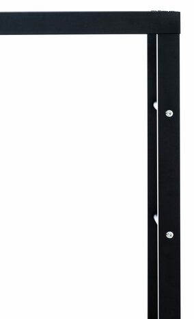 Brandhoutrek Kire zwart,25x80x150 cm, Zwart