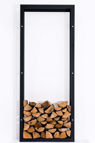 Brandhoutrek Kire V3 zwart 25x60x150 cm, Zwart
