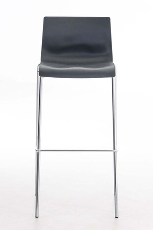 Barkruk Heovor Kunststof 4 pootframe grijs,chroom, Grijs