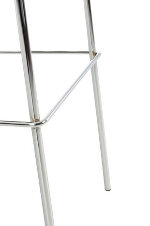 Barkruk Heovor Stof 4 pootframe licht grijs,chroom, Grijs
