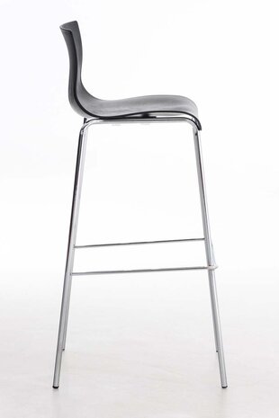 Set van 2 barkrukken Heovor kunststof zwart,chroom, Zwart