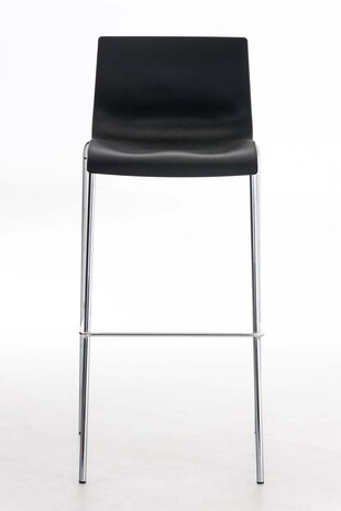 Set van 2 barkrukken Heovor kunststof zwart,chroom, Zwart