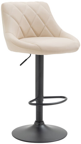 Barkruk Lozia Kunstleer Creme,zwart