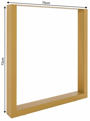 2x Tafelpoten Vildin goud,70 cm, 