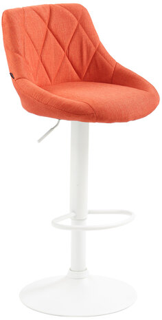 Barkruk Lozia Stof oranje,wit, Oranje