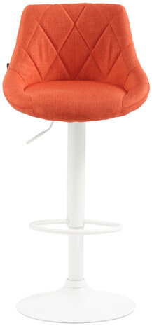 Barkruk Lozia Stof oranje,wit, Oranje