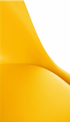 Eetkamerstoel Safio Kunststof geel,natura (ronde), Geel