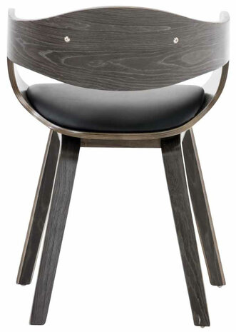 Set van 2 Kongstin Stoelen Kunstleer zwart/grijs, Grijs