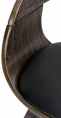 Set van 2 Kongstin Stoelen Kunstleer zwart/grijs, Grijs