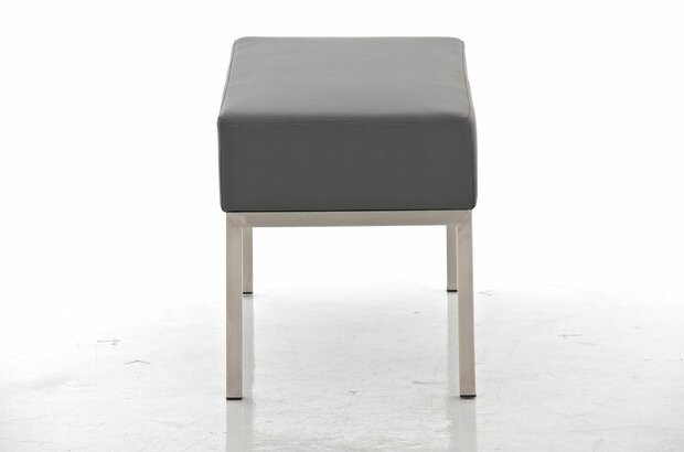 Tweezitsbank Limigi 80x40 Kunstleer grijs, Grijs