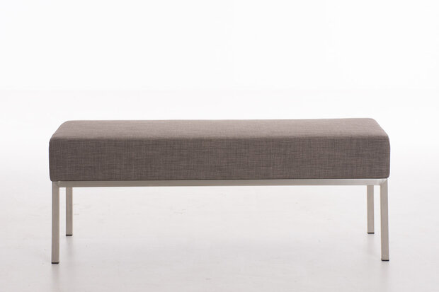 Driezitsbank Limigi Stof 120x40 grijs, Grijs