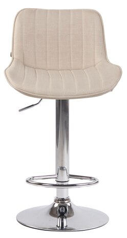 Set van 2 barkrukken Lintine stof Creme,chroom
