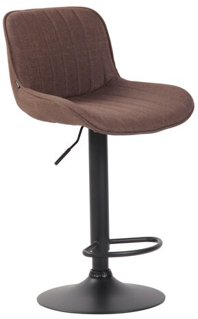 Set van 2 barkrukken Lintine stof bruin,zwart, Bruin
