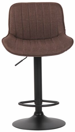Set van 2 barkrukken Lintine stof bruin,zwart, Bruin