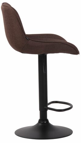 Set van 2 barkrukken Lintine stof bruin,zwart, Bruin