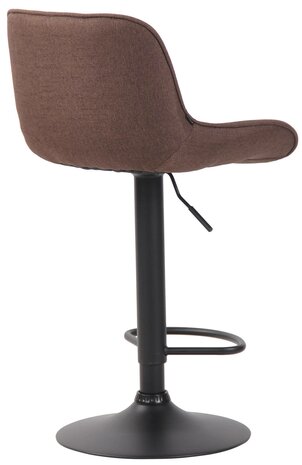 Set van 2 barkrukken Lintine stof bruin,zwart, Bruin