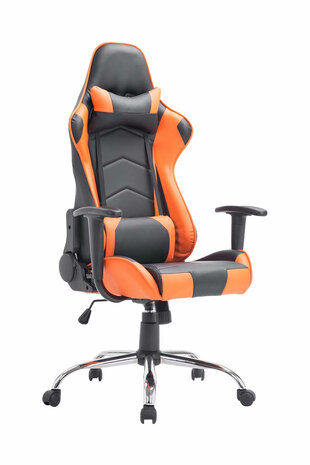 Bureaustoel Meracli zwart/oranje, Zwart