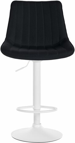 Barkruk Tino Stof zwart,wit, Zwart