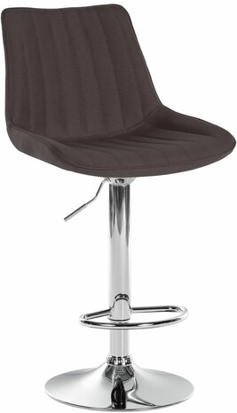 Barkruk Tino Stof Taupe,chroom