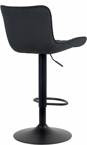 Set van 2 barkrukken Amme zwart,Fluweel, Zwart