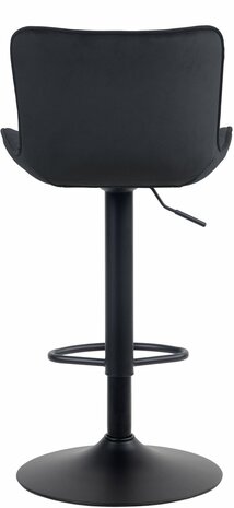 Set van 2 barkrukken Amme zwart,Fluweel, Zwart