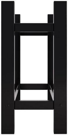 Houtopslag Madye zwart vierkant,30x80x60 cm, Zwart