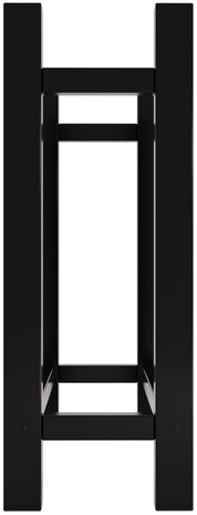 Houtopslag Madye zwart vierkant,30x80x80 cm, Zwart