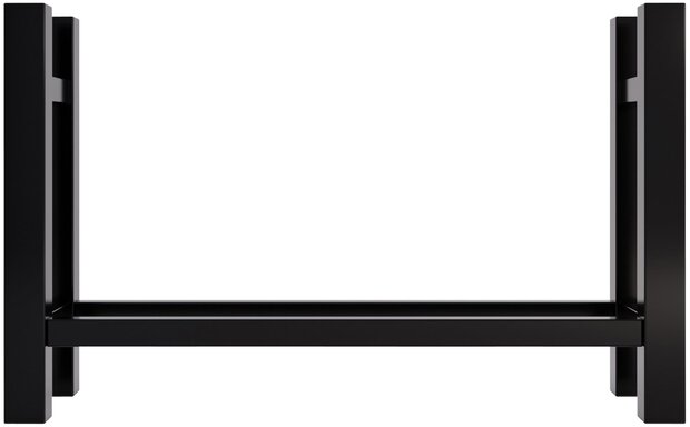 Houtopslag Madye zwart vierkant,30x100x60 cm, Zwart