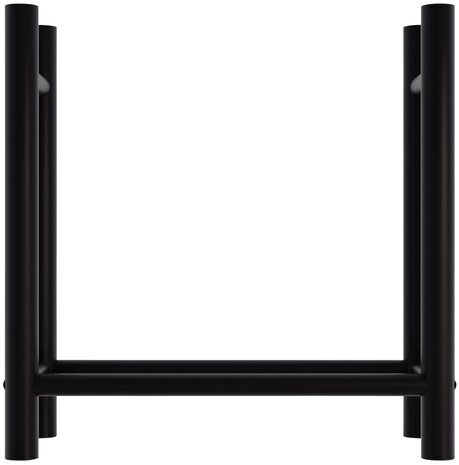 Houtopslag Madye zwart rond,30x80x80 cm, Zwart