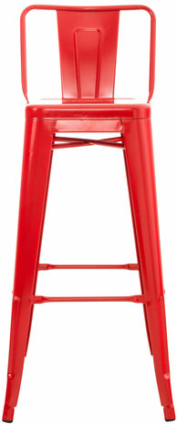 Metaal Barkruk Mosan rood, Rood