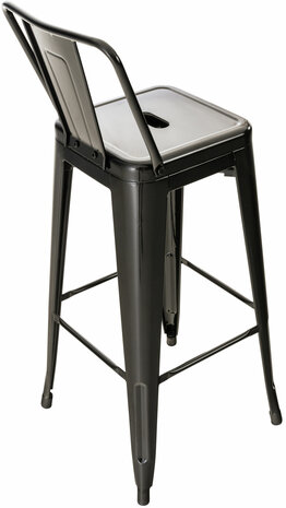 Set van 2 barkrukken Mosan zwart, Zwart