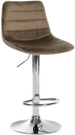 Barkruk Lix - Fluweel bruin,chroom, Bruin