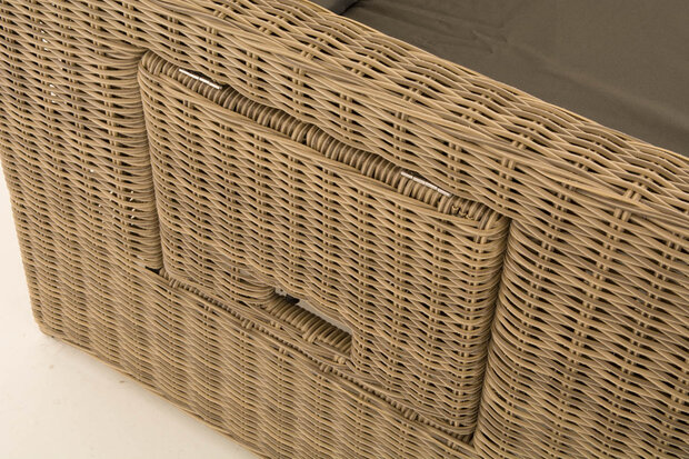 Wicker Loungebank Incini 5mm natura,antraciet, 