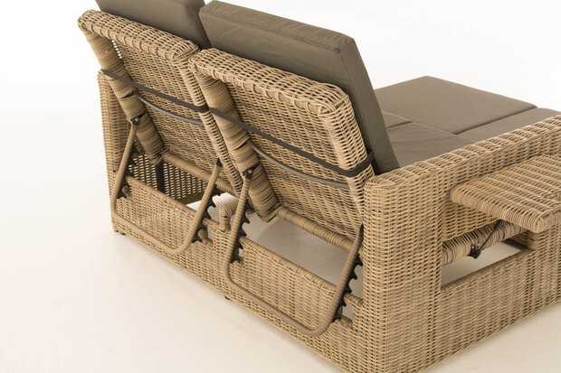 Wicker Loungebank Incini 5mm natura,antraciet, 