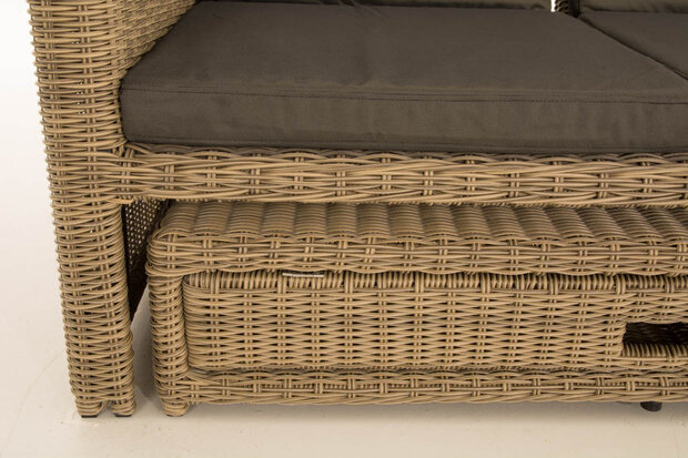 Wicker Loungebank Incini 5mm natura,antraciet, 