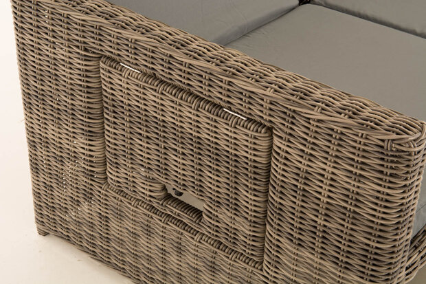 Wicker Loungebank Incini 5mm grijs gevlekt,ijzerachtig grijs, Grijs