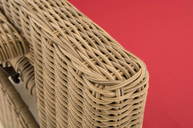 Wicker Loungebank Incini 5mm natura,robijnrood, 